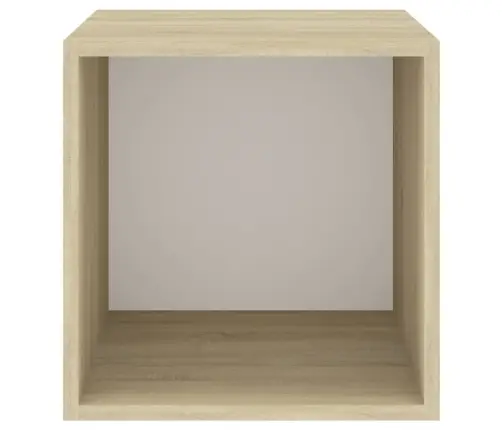 Sienas Plaukti, 4 Gab., 37X37X37 Cm, Baltā Un Ozolkoka Krāsā Vidaxl Sienas Plaukti, 4 Gab., 37X37X37 Cm, Baltā Un Ozolkoka Krāsā Vidaxl