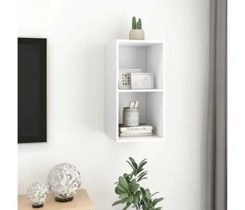 Sienas Tv Skapītis, Balts, 37X37X72 Cm, Inženierijas Koks Vidaxl