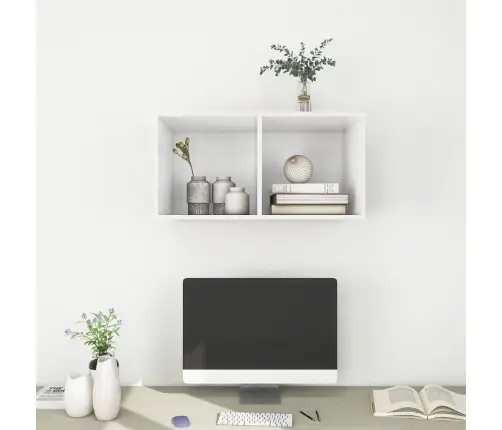 Sienas Tv Skapītis, Balts, 37X37X72 Cm, Inženierijas Koks Vidaxl