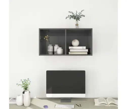 Sienas Tv Skapītis Spīdīgi Pelēks 37X37X72 Cm Inženierijas Koks Vidaxl Sienas Tv Skapītis Spīdīgi Pelēks 37X37X72 Cm Inženierijas Koks Vidaxl