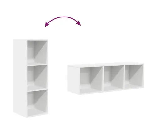 Seina Telerikapp, Valge, 37 X 37 X 107 cm Tehispuit