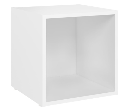 Tv Plaukti, 2 Gab., Balti, 37X35X37 Cm, Inženierijas Koks Vidaxl