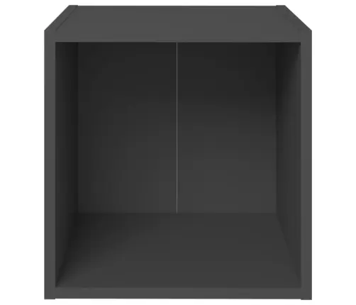 Tv Plaukts, Pelēks, 37X35X37 Cm, Inženierijas Koks Vidaxl