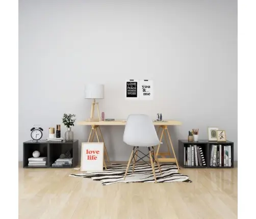 Televizoriaus Spintelės, 4Vnt., Pilkos, 37X35X37cm Mdp