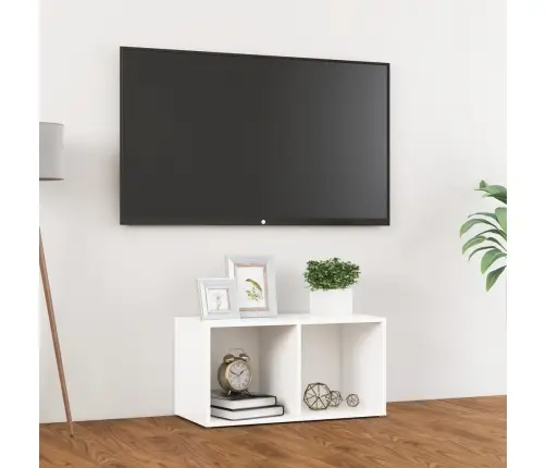Tv Plaukts, 72X35X36,5 Cm, Balts, Inženierijas Koks Vidaxl