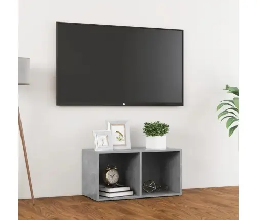 Tv Plaukts, 72X35X36,5 Cm, Betona Pelēks, Inženierijas Koks Vidaxl
