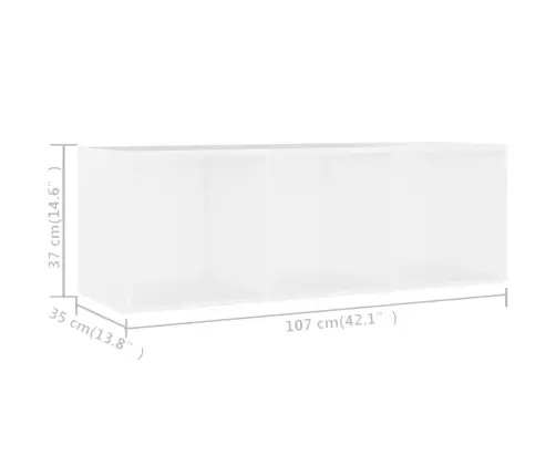 Tv Skapītis, Balts, 107X35X37 Cm, Inženierijas Koks Vidaxl Tv Skapītis, Balts, 107X35X37 Cm, Inženierijas Koks Vidaxl