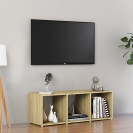 Tv Plaukts, Ozolkoka Krāsa, 107X35X37 Cm, Inženierijas Koks Vidaxl