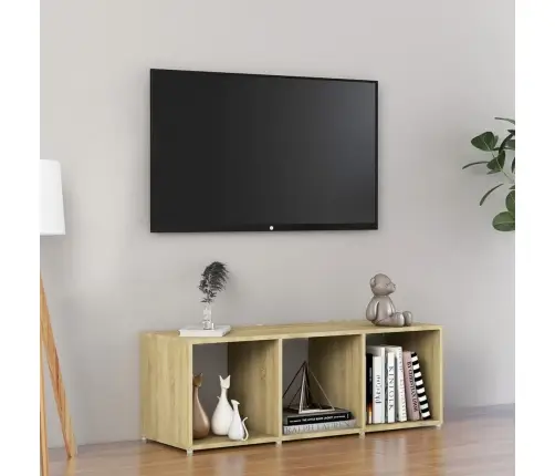 Tv Plaukts, Ozolkoka Krāsa, 107X35X37 Cm, Inženierijas Koks Vidaxl