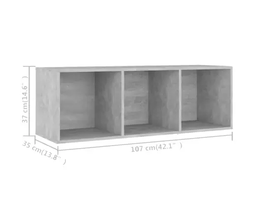 Telerikapp, Betoonhall, 107X35X37 cm Puitlaastplaat Telerikapp, Betoonhall, 107X35X37 cm Puitlaastplaat