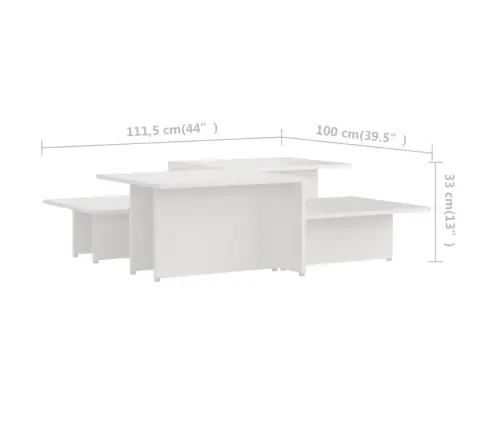 Kavos Staliukai, 2Vnt., Balti, 111,5X50X33cm Apdirbta Mediena