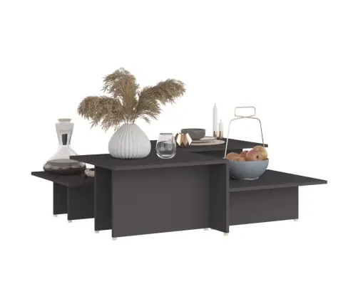 Kafijas Galdiņi, 2Gb., Pelēki, 111,5X50X33Cm, Inženierijas Koks Vidaxl