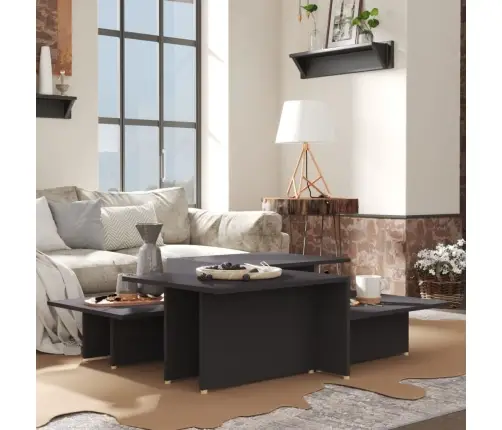 Kafijas Galdiņi, 2Gb., Pelēki, 111,5X50X33Cm, Inženierijas Koks Vidaxl