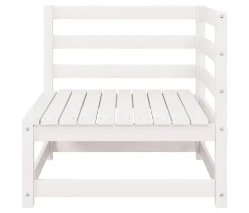 Kampinės Sodo Sofos, 2Vnt., Baltos, Pušies Medienos Masyvas