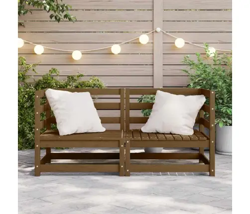 Dārza Stūra Dīvāni, 2 Gab., Medus Brūns Priedes Masīvkoks  Vidaxl