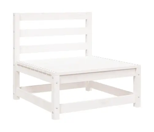 Vidurinės Sodo Sofos Dalys, 2Vnt., Baltos, Pušies Masyvas