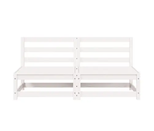 Vidurinės Sodo Sofos Dalys, 2Vnt., Baltos, Pušies Masyvas