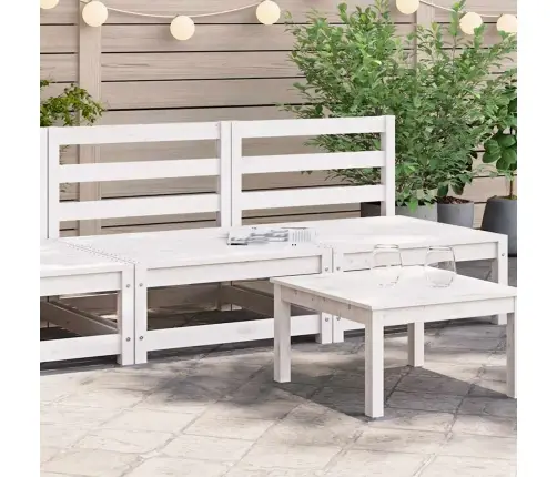 Vidurinės Sodo Sofos Dalys, 2Vnt., Baltos, Pušies Masyvas