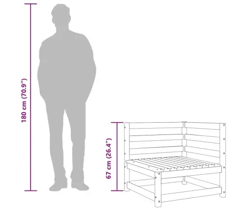 Sodo Poilsio Baldų Komplektas, 2 Dalių, Pilkas, Pušies Masyvas