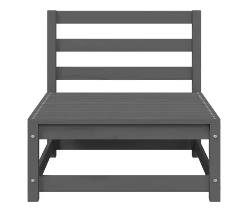 Sodo Poilsio Baldų Komplektas, 2 Dalių, Pilkas, Pušies Masyvas