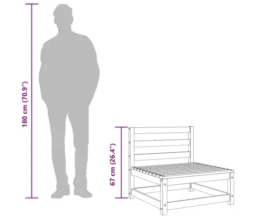 2-Daļīgs Dārza Atpūtas Mēbeļu Komplekts, Pelēks, Priedes Koks Vidaxl