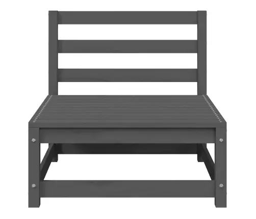 2-Daļīgs Dārza Atpūtas Mēbeļu Komplekts, Pelēks, Priedes Koks Vidaxl