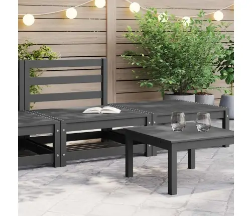 2-Daļīgs Dārza Atpūtas Mēbeļu Komplekts, Pelēks, Priedes Koks Vidaxl