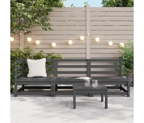 3-Daļīgs Dārza Atpūtas Mēbeļu Komplekts, Pelēks, Priedes Koks Vidaxl 3-Daļīgs Dārza Atpūtas Mēbeļu Komplekts, Pelēks, Priedes Koks Vidaxl