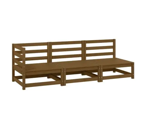 3-Daļīgs Dārza Atpūtas Mēbeļu Komplekts, Brūns Priedes Koks Vidaxl