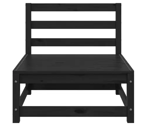 3-Daļīgs Dārza Atpūtas Mēbeļu Komplekts, Melns Priedes Koks Vidaxl
