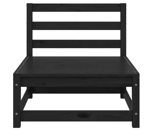 Dārza Vidējais Dīvāns Ar Pelēkiem Matračiem, Priedes Masīvkoks Vidaxl