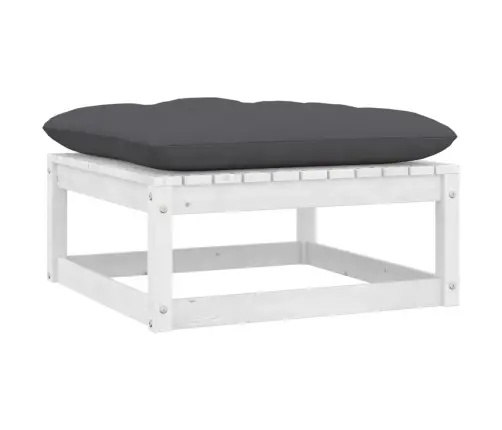 Dārza Soliņš Ar Matraci, Balts Priedes Masīvkoks Vidaxl