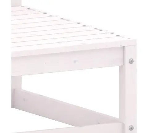 Dārza Soliņš Ar Matraci, Balts Priedes Masīvkoks Vidaxl