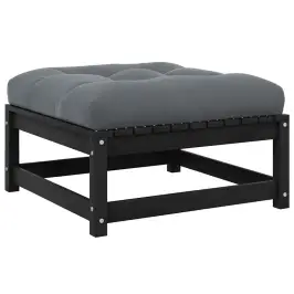 Dārza Soliņš Ar Matraci, Melns Priedes Masīvkoks Vidaxl