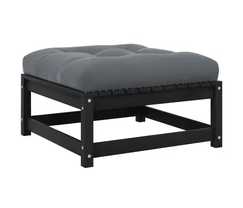 Dārza Soliņš Ar Matraci, Melns Priedes Masīvkoks Vidaxl