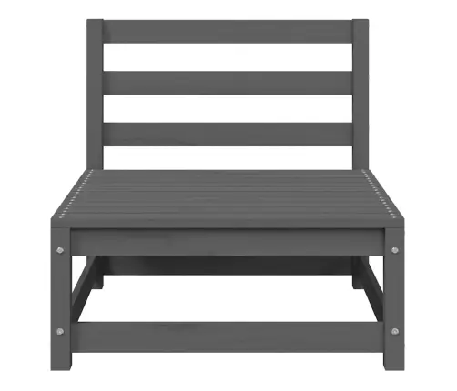 Vidējie Dārza Dīvāni Ar Matračiem, 2 Gab., Pelēks Priedes Koks Vidaxl