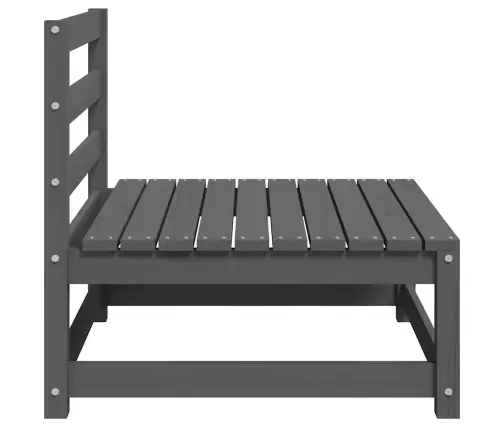 Vidējie Dārza Dīvāni Ar Matračiem, 2 Gab., Pelēks Priedes Koks Vidaxl