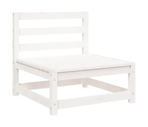 2-Osaline Aiamööbli Komplekt Istmepatjadega, Valge, Männipuit