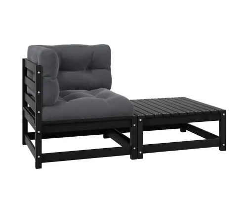 2-Daļīgs Dārza Atpūtas Mēbeļu Komplekts Ar Matračiem, Priede Vidaxl