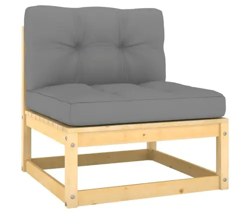 2-Daļīgs Dārza Atpūtas Mēbeļu Komplekts Ar Matračiem, Priede Vidaxl