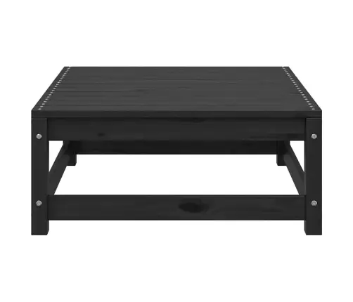 2-Osaline Aiamööblikomplekt Istmepatjadega, Must Männipuit