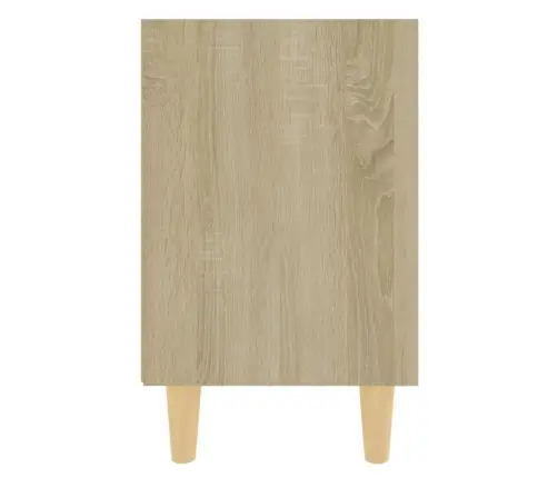 Naktsskapīši Ar Koka Kājām, 2 Gab., Ozolkoka, 40X30X50 Cm Vidaxl