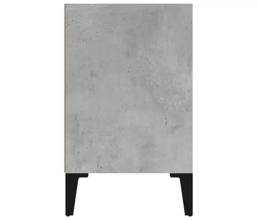 Naktsskapītis Ar Metāla Kājām, Betona Pelēks, 40X30X50 Cm Vidaxl