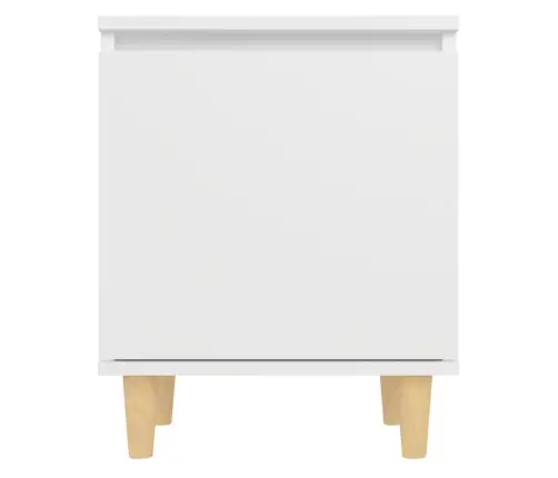 Naktinės Spintelės Su Kojelėmis, 2Vnt., Baltos, 40X30X50Cm Naktinės Spintelės Su Kojelėmis, 2Vnt., Baltos, 40X30X50Cm