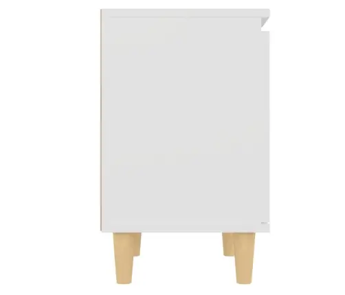 Naktinės Spintelės Su Kojelėmis, 2Vnt., Baltos, 40X30X50Cm Naktinės Spintelės Su Kojelėmis, 2Vnt., Baltos, 40X30X50Cm