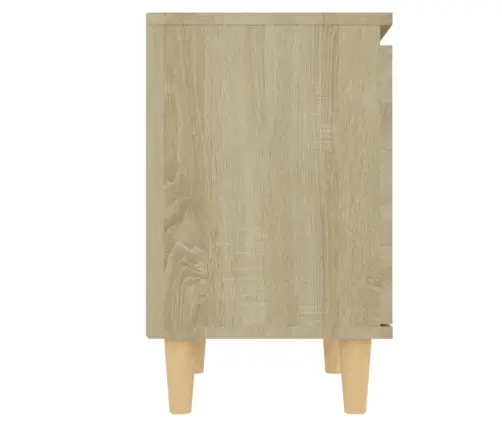 Naktinės Spintelės Su Kojelėmis, 2Vnt., Ąžuolo, 40X30X50Cm
