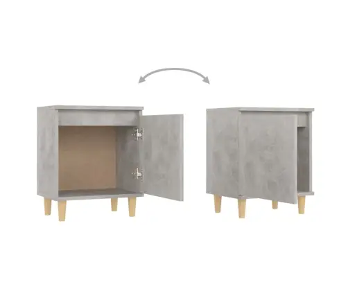 Naktsskapītis Ar Koka Kājām, Betona Pelēks, 40X30X50 Cm Vidaxl Naktsskapītis Ar Koka Kājām, Betona Pelēks, 40X30X50 Cm Vidaxl