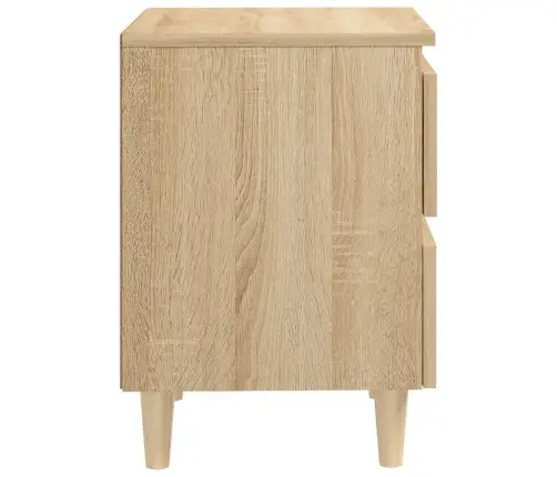 Naktsskapītis, Priedes Masīvkoka Kājas, Ozolkoka, 40X35X50 Cm Vidaxl