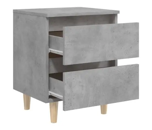 Naktsskapītis, Priedes Koka Kājas, Betona Pelēks, 40X35X50 Cm Vidaxl Naktsskapītis, Priedes Koka Kājas, Betona Pelēks, 40X35X50 Cm Vidaxl