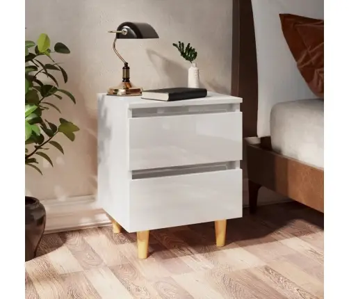 Naktsskapīši, 2 Gab., Priedes Koka Kājas, Balti, 40X35X50 Cm Vidaxl